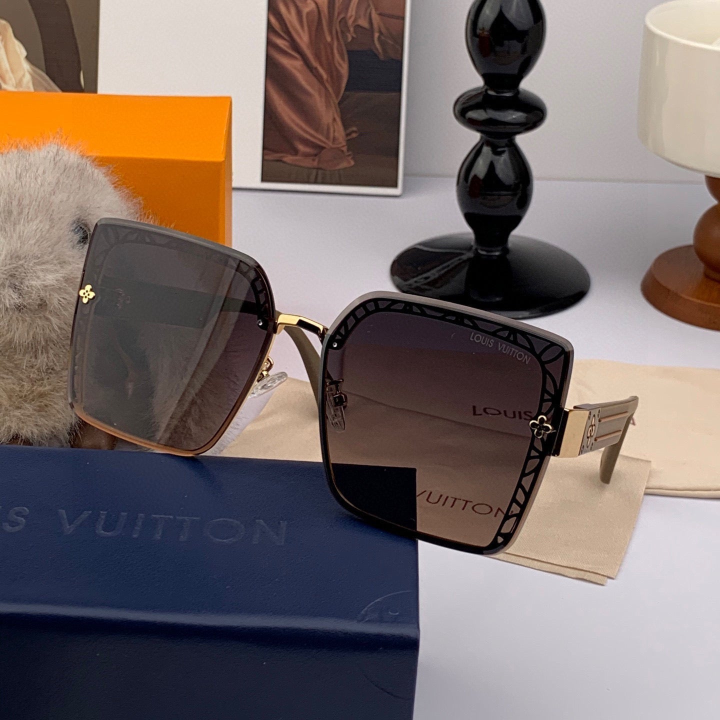LOUIS VUITTON SQUARE SUNGLASSES L6191 IN ACETATE