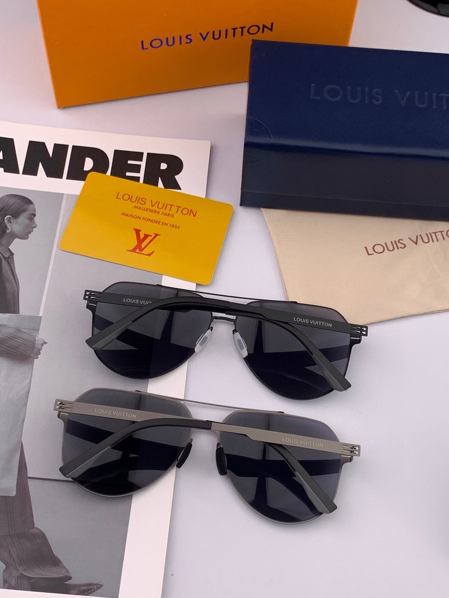 LOUIS VUITTON PILOT SUNGLASSES L311 IN METAL