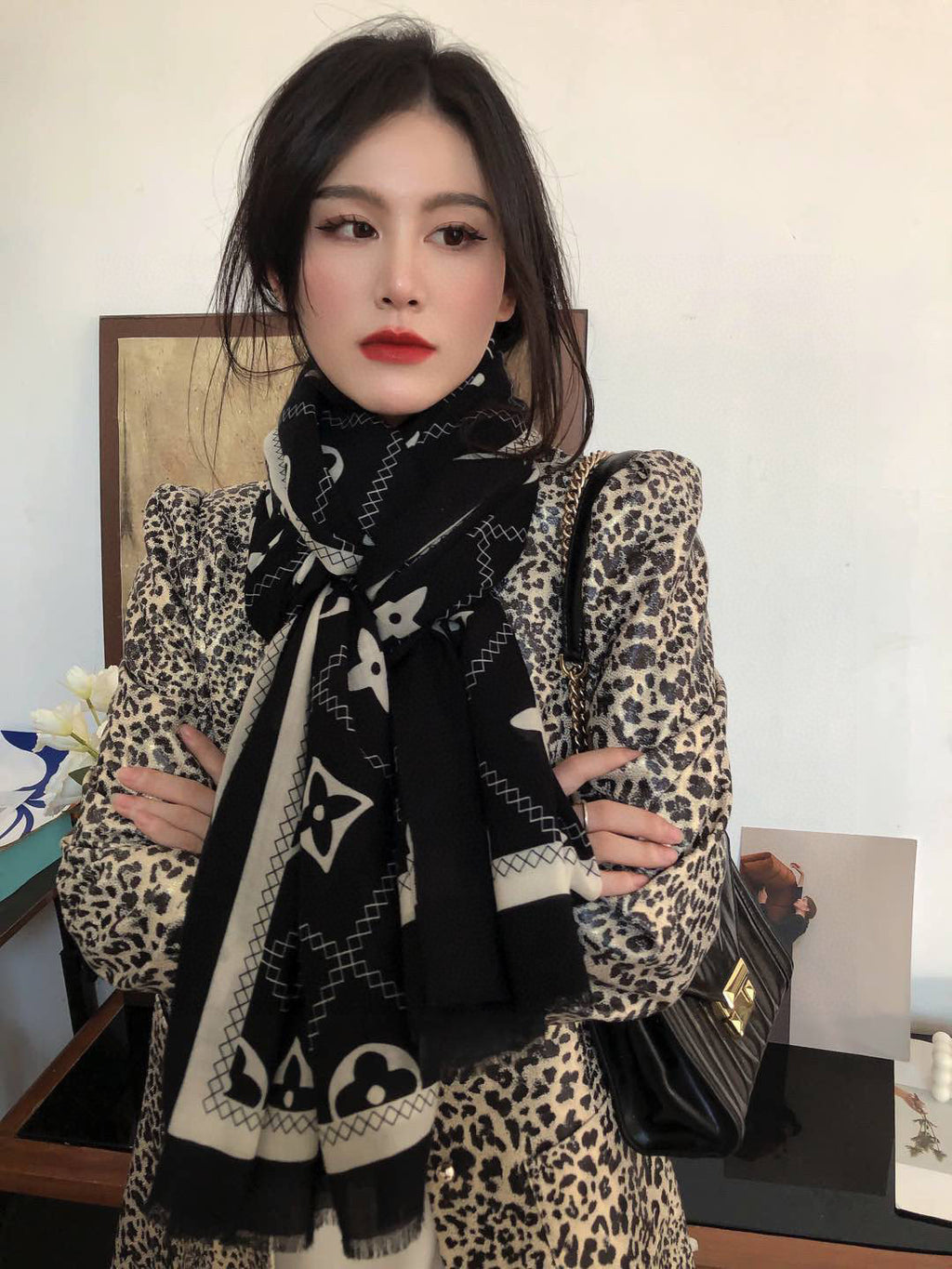LOUIS VUITTON LV SCARF 200 CM IN CASHMERE 738534