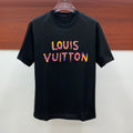 LOUIS VUITTON LV T-SHIRT COLORFUL LOGO IN BLACK COTTON 238877