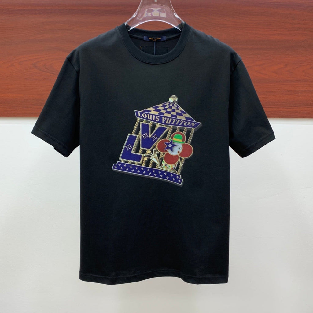 LOUIS VUITTON LV BLACK PURE COTTON T-SHIRT 238883