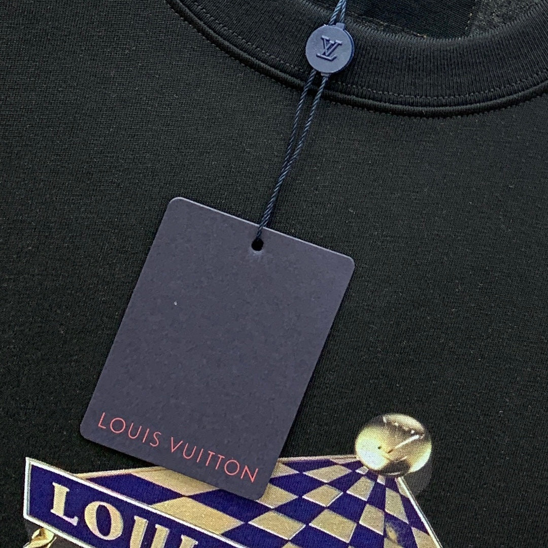 LOUIS VUITTON LV BLACK PURE COTTON T-SHIRT 238883