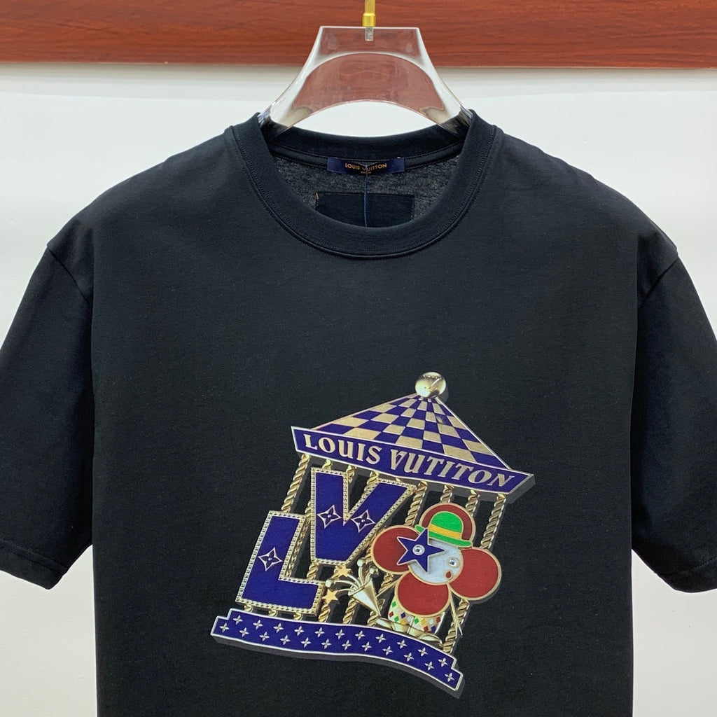 LOUIS VUITTON LV BLACK PURE COTTON T-SHIRT 238883