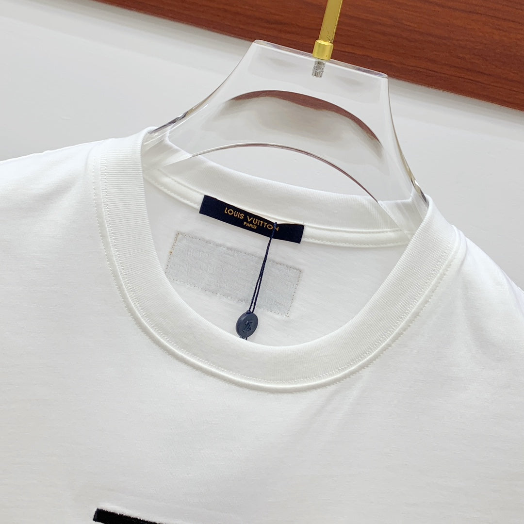 LOUIS VUITTON LV T-SHIRT IN WHITE COTTON STYLIZED LOGO 238872