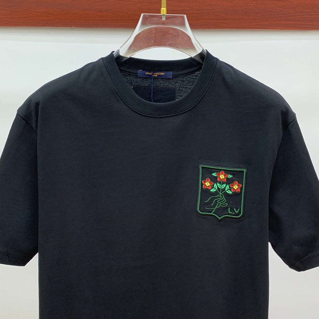 LOUIS VUITTON LV BLACK COTTON T-SHIRT 238893