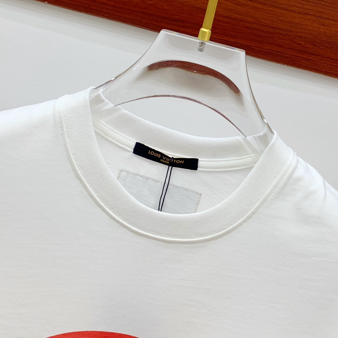 LOUIS VUITTON LV WHITE PURE COTTON FABRIC T-SHIRT 238884