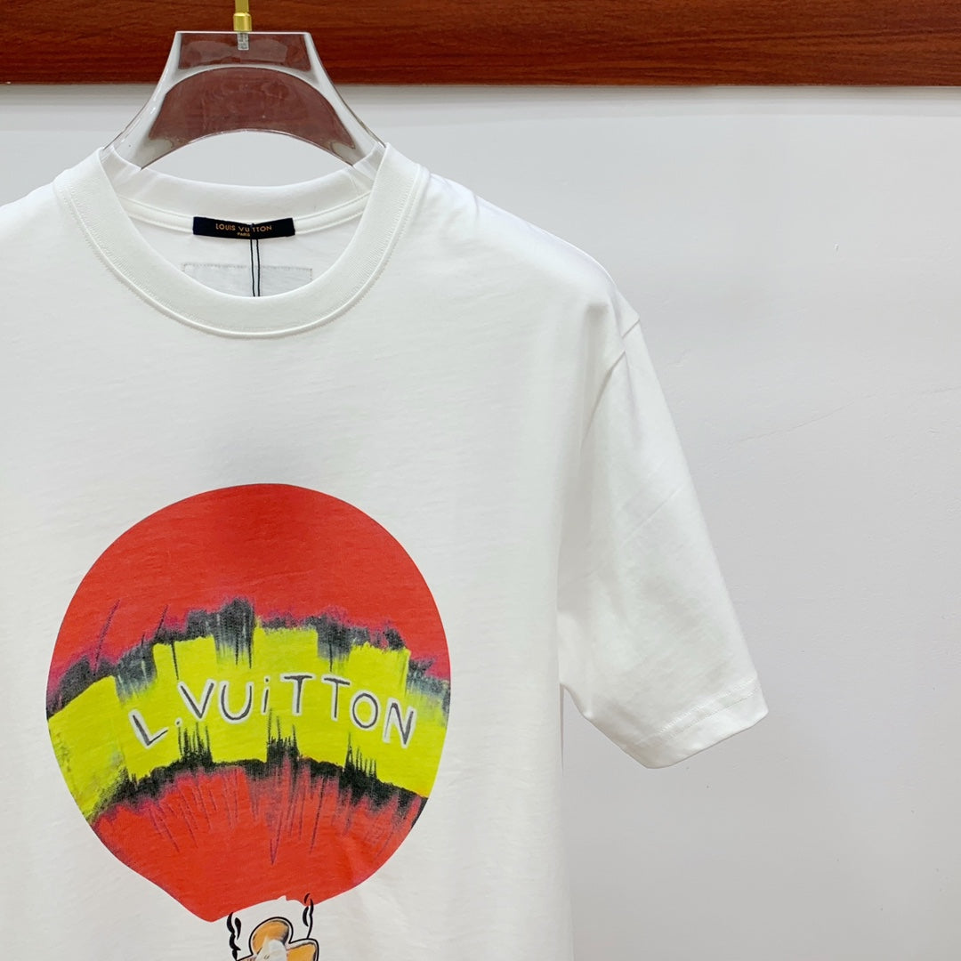 LOUIS VUITTON LV WHITE PURE COTTON FABRIC T-SHIRT 238884