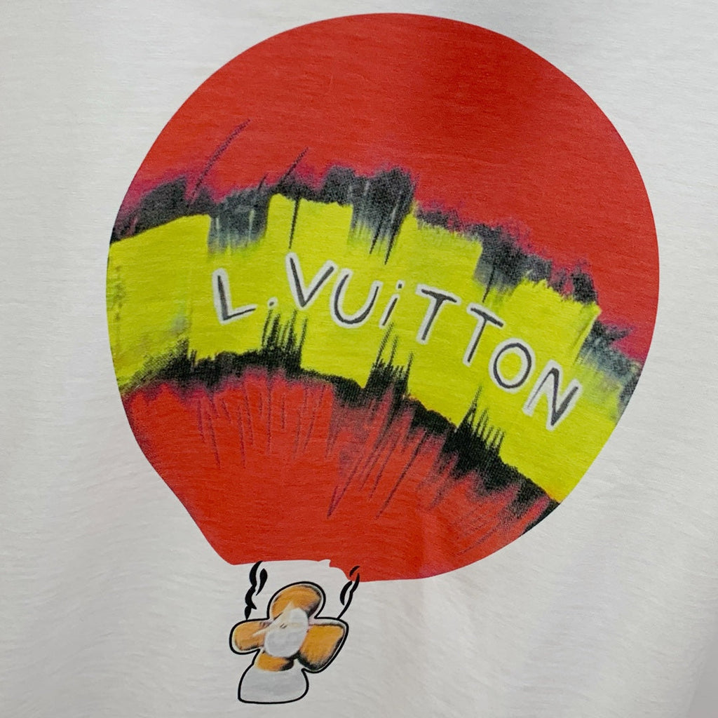 LOUIS VUITTON LV WHITE PURE COTTON FABRIC T-SHIRT 238884