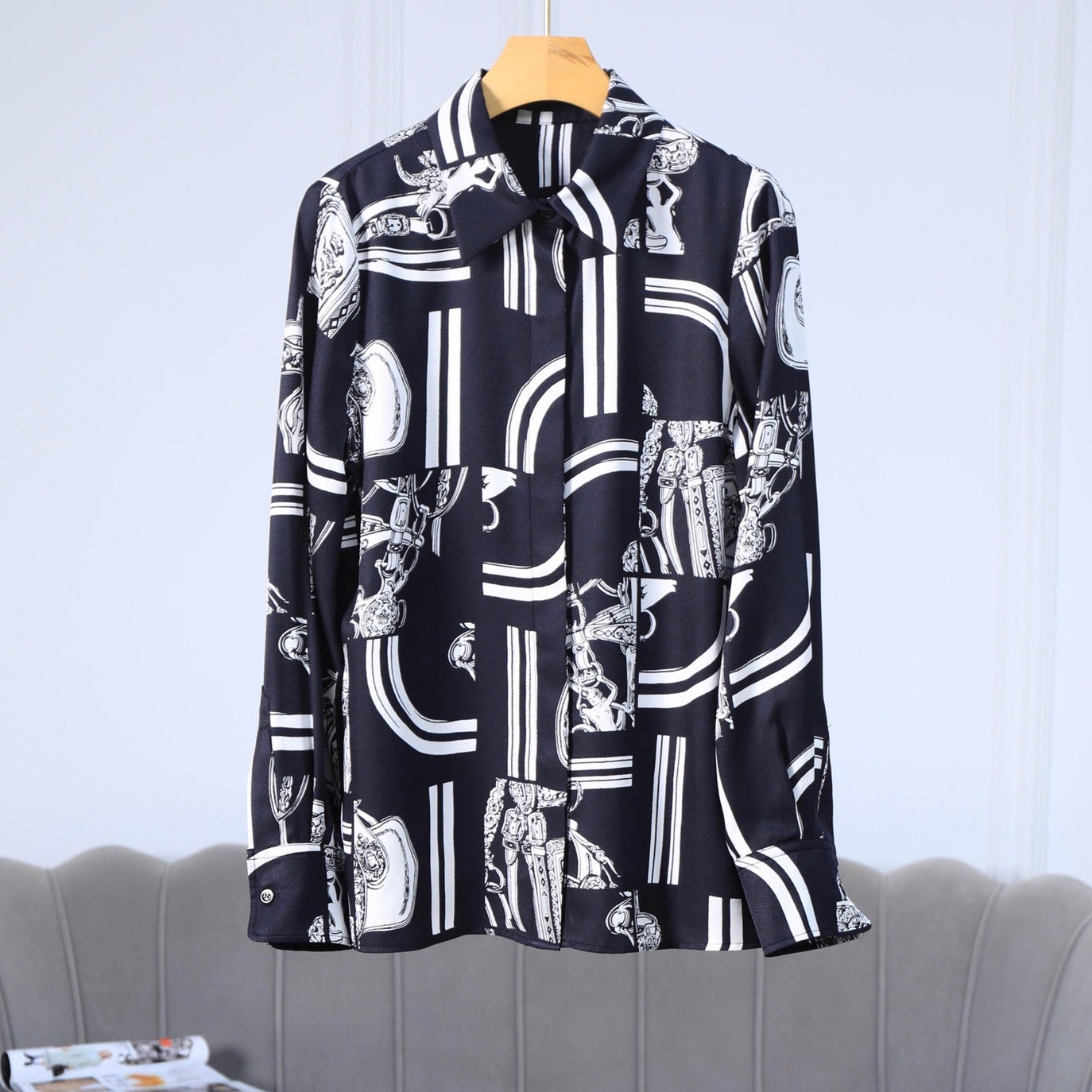 HERMES 25S SILK SHIRT 360