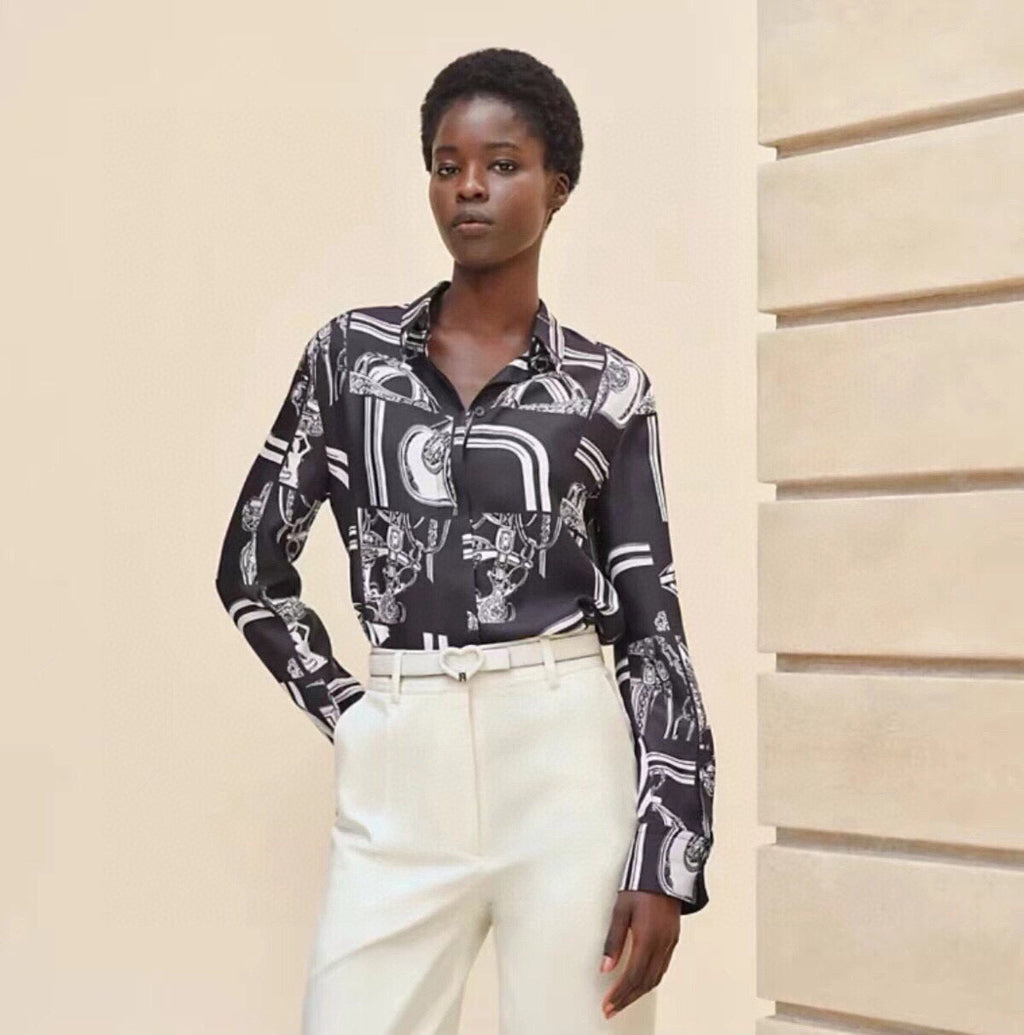 HERMES 25S SILK SHIRT 360