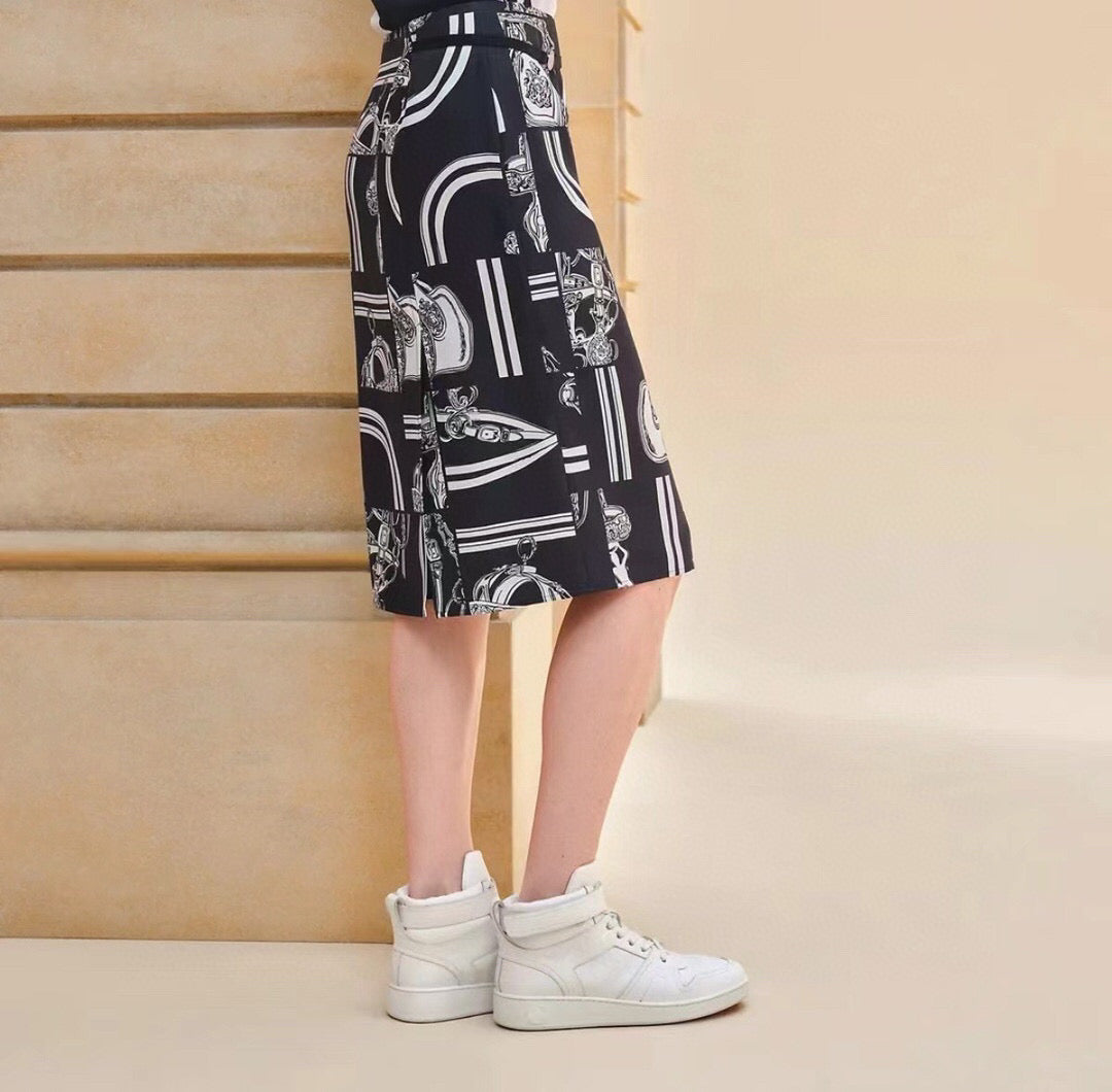 HERMES HERMES 25S SLIT MIDI SKIRT 337