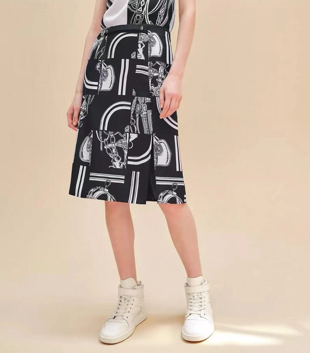 HERMES HERMES 25S SLIT MIDI SKIRT 337