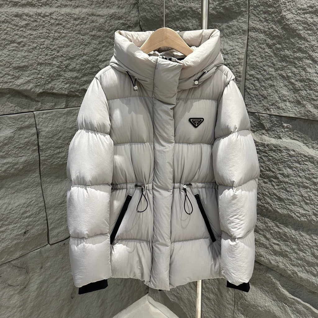 PRADA 25S MEDIUM-LENGTH GOOSE DOWN COAT 228