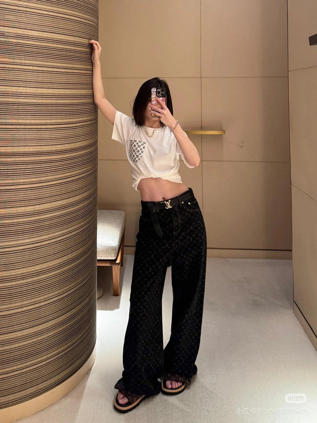 LOUIS VUITTON LV 25S WIDE-LEG JEANS 0121