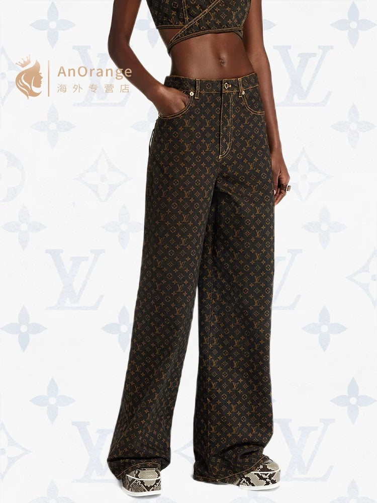 LOUIS VUITTON LV 25S WIDE-LEG JEANS 0121