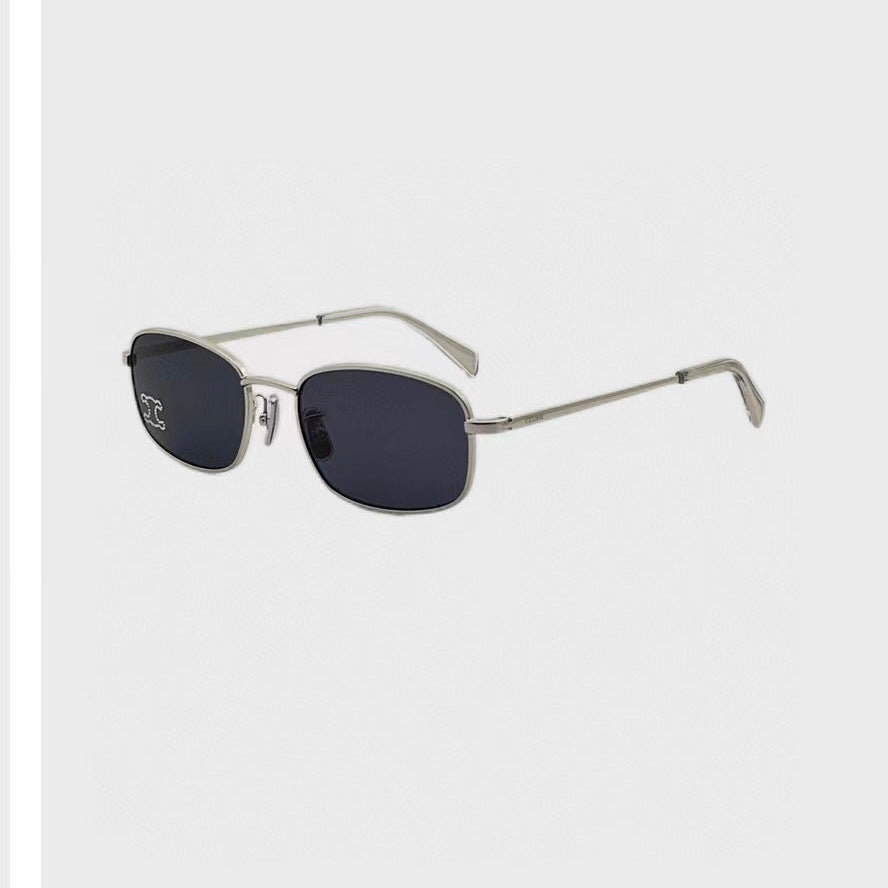 CELINE TRIOMPHE RHINESTONE SUNGLASS CL40285U IN METAL WITH CRYSTALS