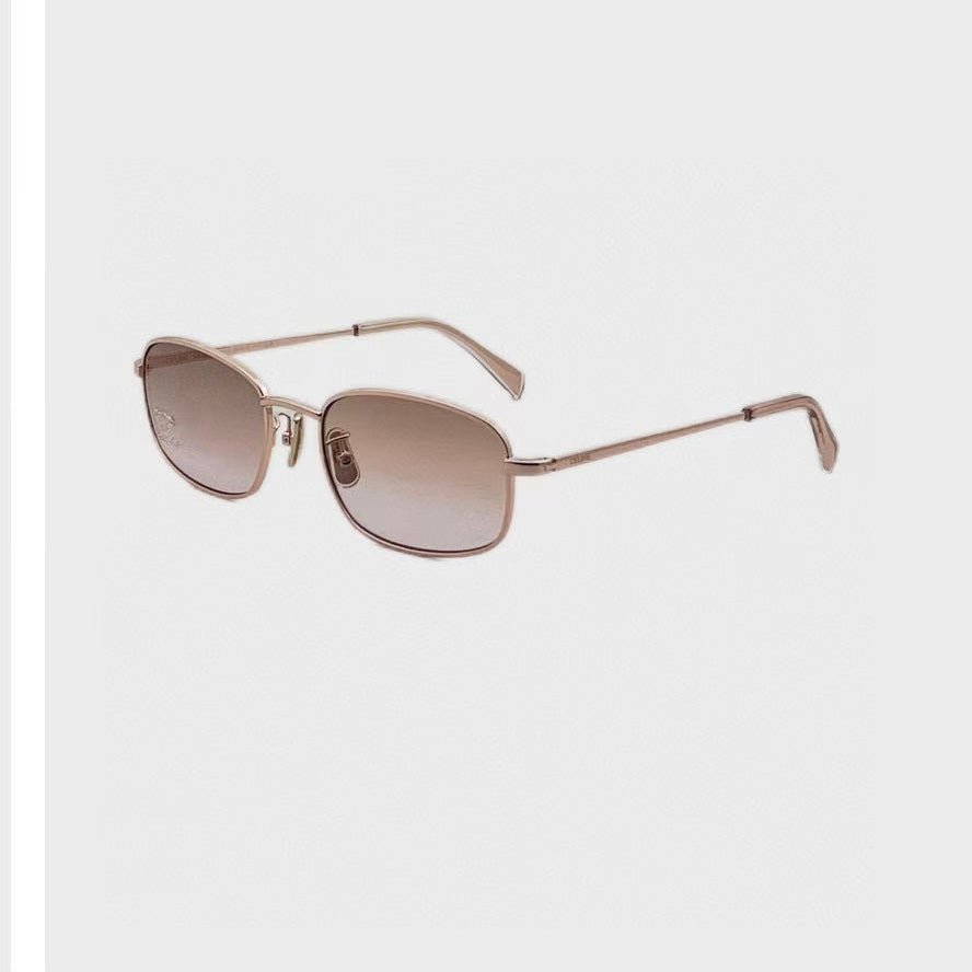 CELINE TRIOMPHE RHINESTONE SUNGLASS CL40285U IN METAL WITH CRYSTALS