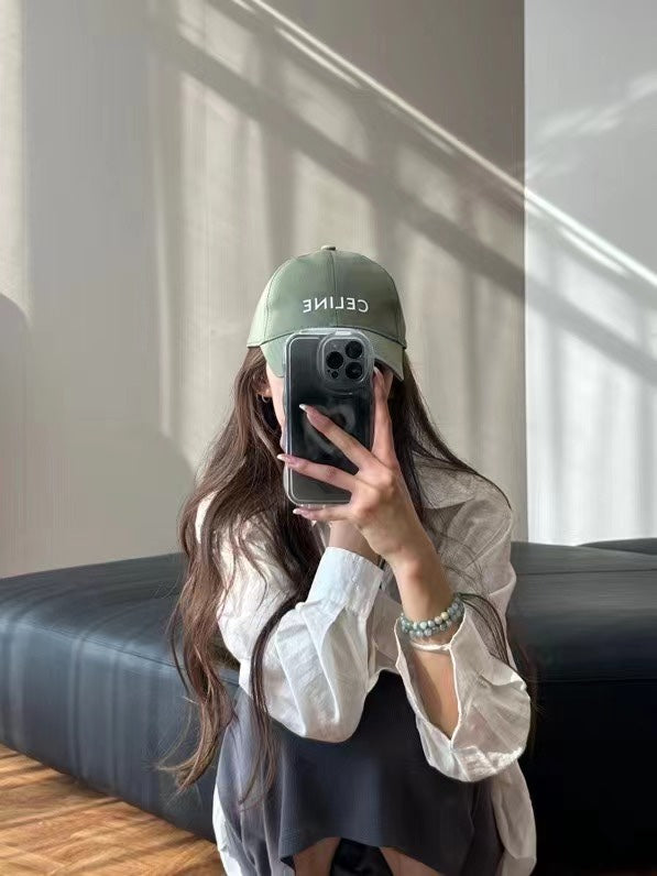 CELINE BASEBALL CAP MODEL 650702 IN GREEN COTTON