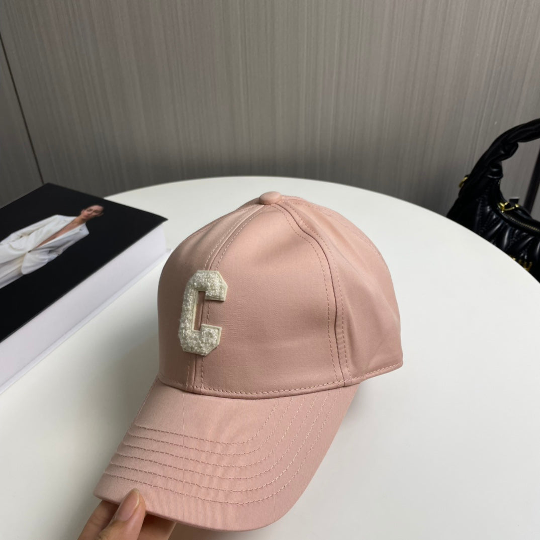 CELINE BASEBALL CAP MODEL 650715 IN LIGHT PINK COTTON