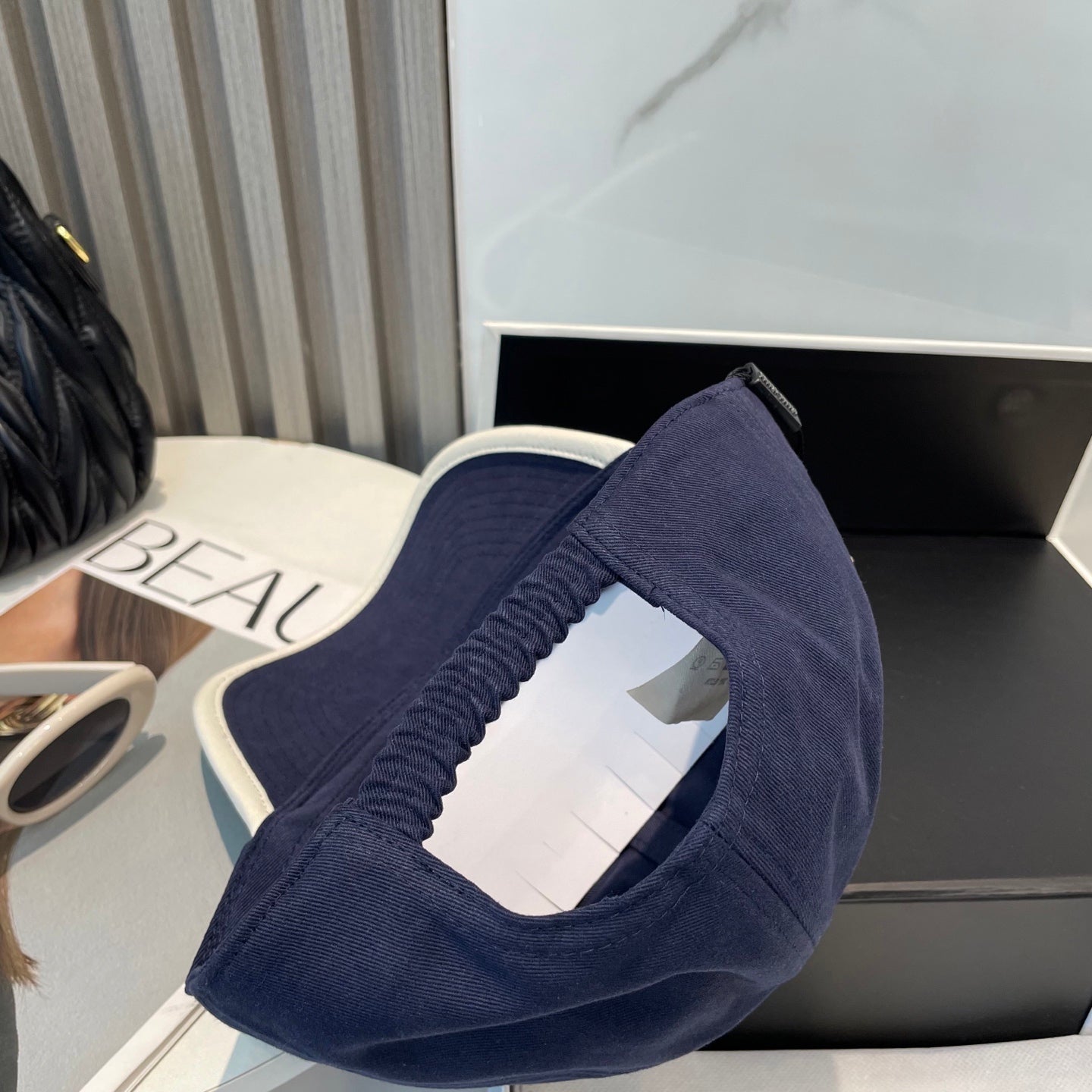 MM BASEBALL CAP IN NAVY BLUE FABRIC STYLE 7