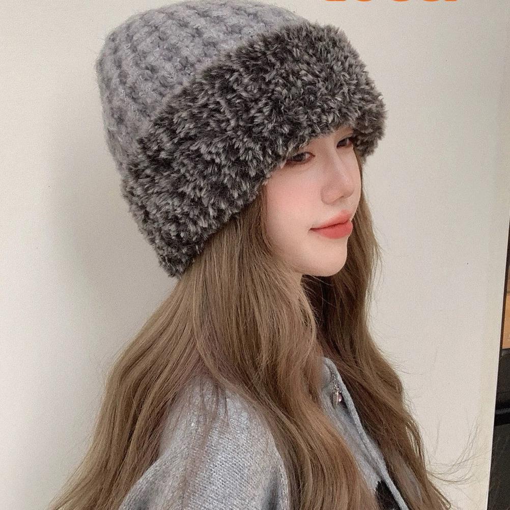 GUCCI BEANIE HAT IN COIN GRAY WOOL AND FLEECE 399545
