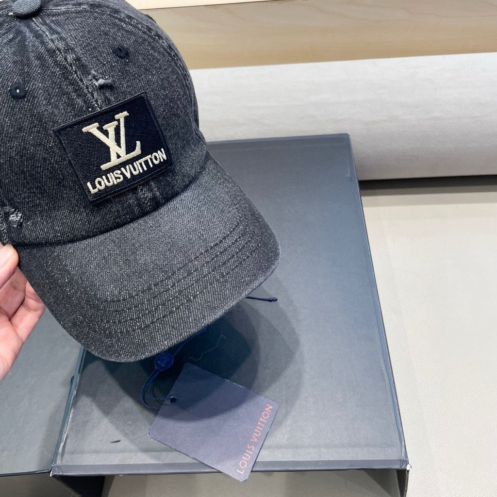 LOUIS VUITTON BASEBALL CAP IN DARK GRAY DENIM 406958
