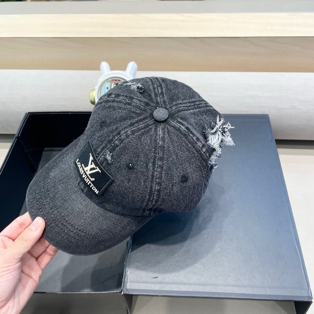 LOUIS VUITTON BASEBALL CAP IN DARK GRAY DENIM 406958