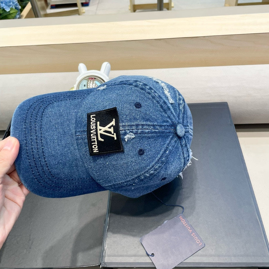 LOUIS VUITTON BASEBALL CAP IN CLASSIC BLUE DENIM 406960