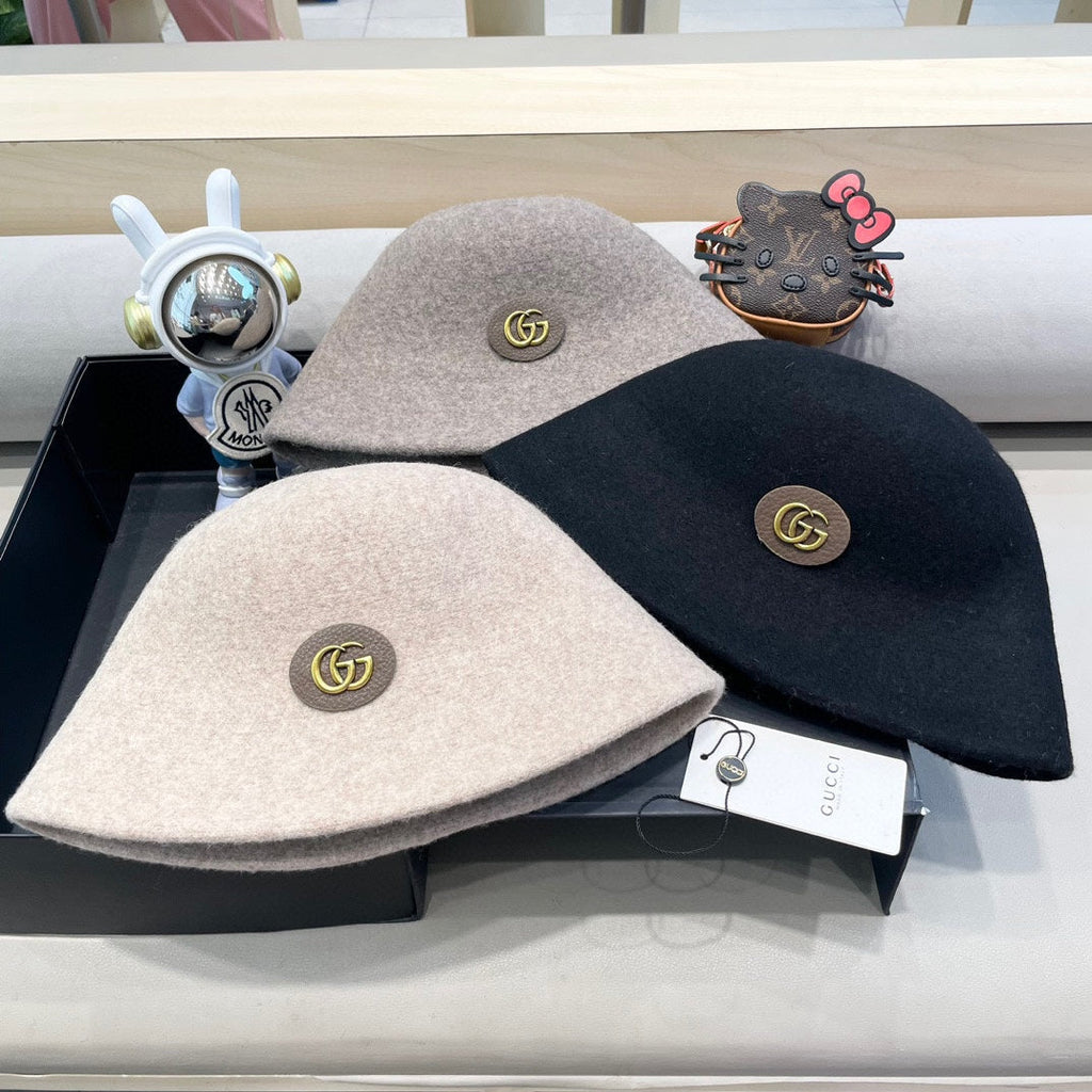GUCCI KHAKI BROWN BUCKET HAT 411348