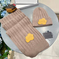 LOUIS VUITTON SET SCARF AND HAT IN LIGHT BROWN WOOL 419146