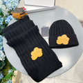 LOUIS VUITTON SET SCARF AND HAT IN BLACK WOOL 419147