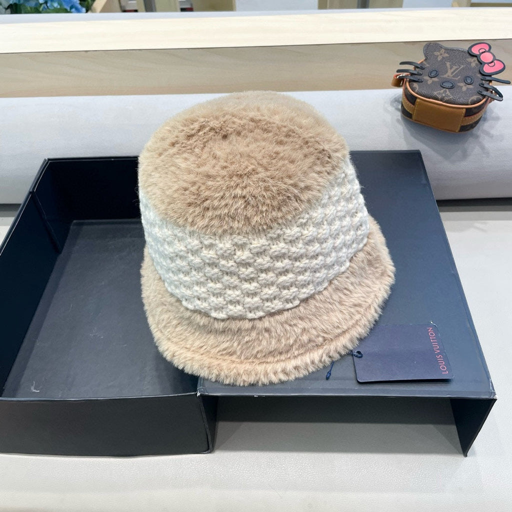 LOUIS VUITTON BUCKET HAT IN BEIGE MIX WHITE WOOL 421039