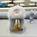 CHANEL TRAPPER HAT IN WHITE SUEDE AND LAMB FUR 429971