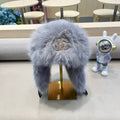CHANEL TRAPPER HAT IN SHARK GRAY SUEDE AND LAMB FUR 429973