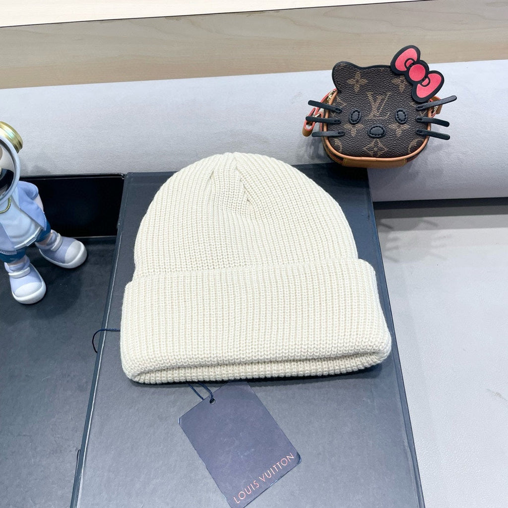 LOUIS VUITTON BEANIE HAT IN BEIGE WOOL 435028