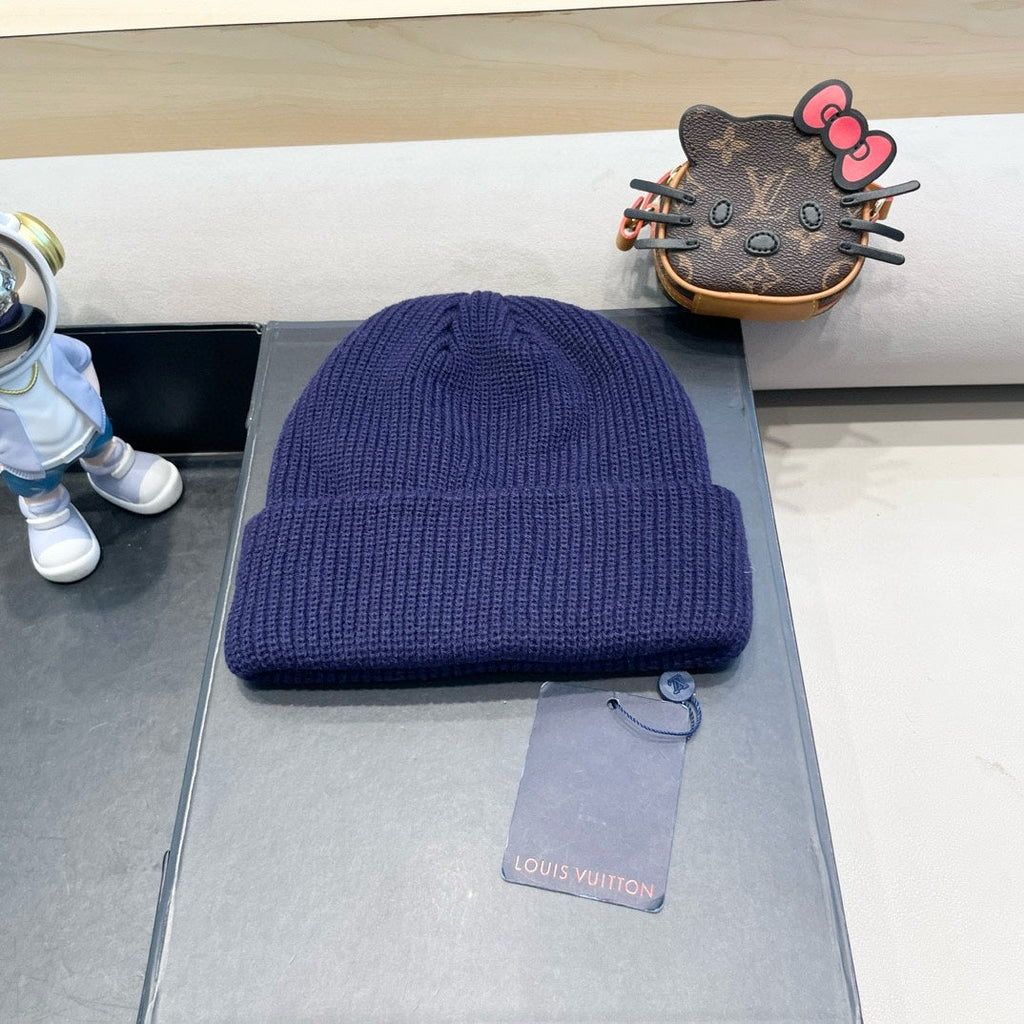LOUIS VUITTON BEANIE HAT IN NAVY BLUE  WOOL 435030