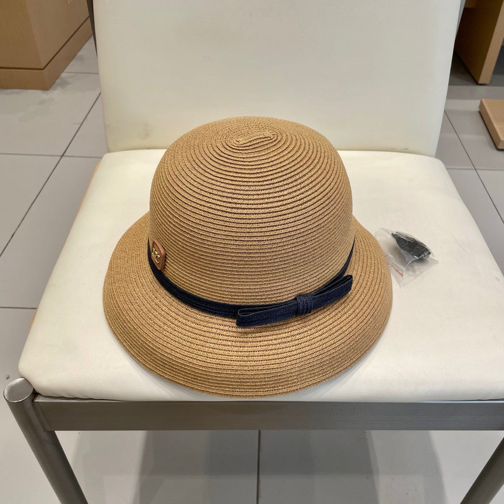 CELINE BUKET HAT MODEL 650562 IN LIGHT BROWN SPRAY FABRIC