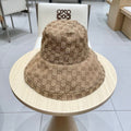 GUCCI BUCKET HAT WIDE BRIM IN BEIGE MONOGRAM CANVAS