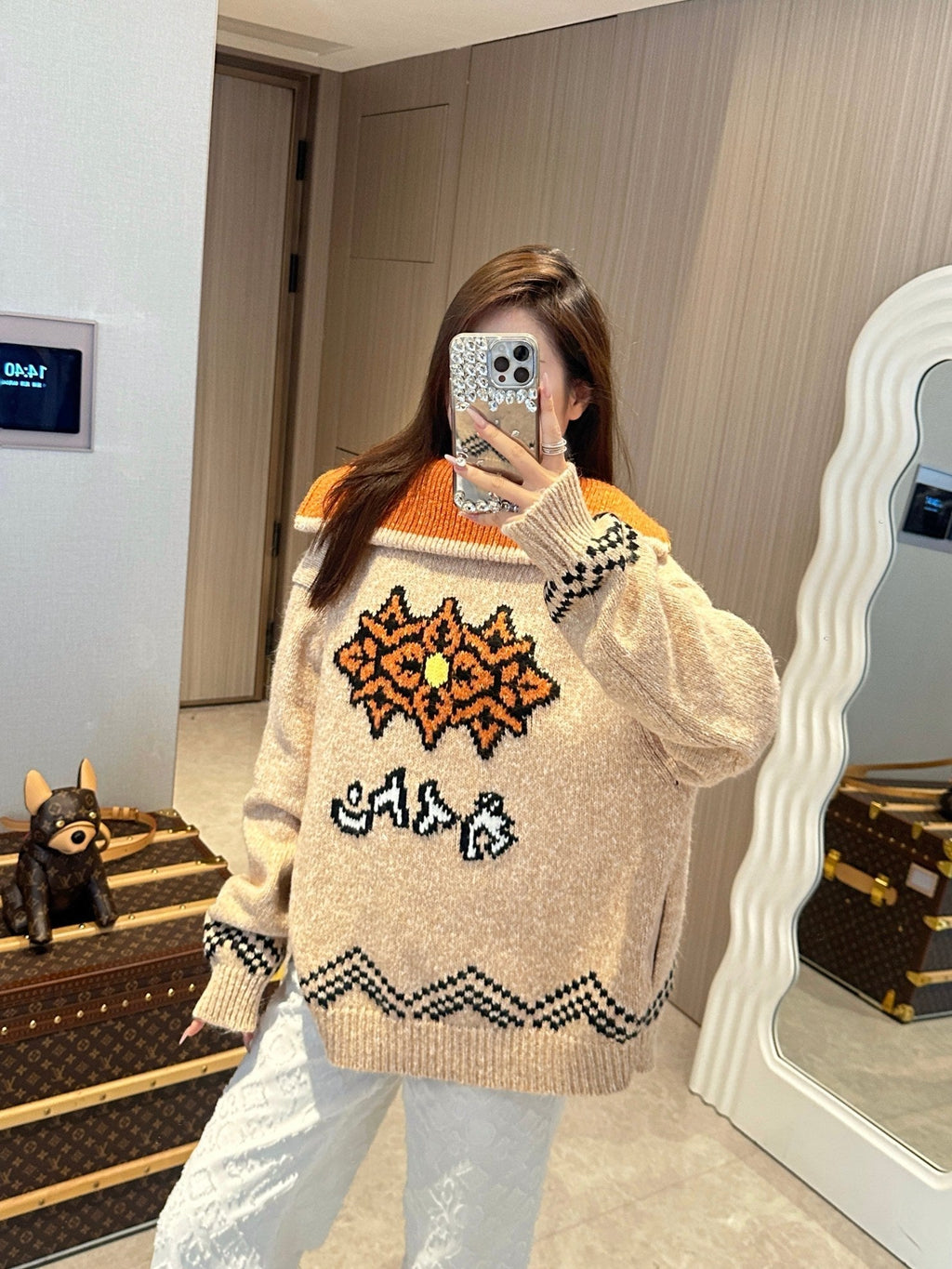 LOUIS VUITTON LV 25S WOOL CARDIGAN 0016