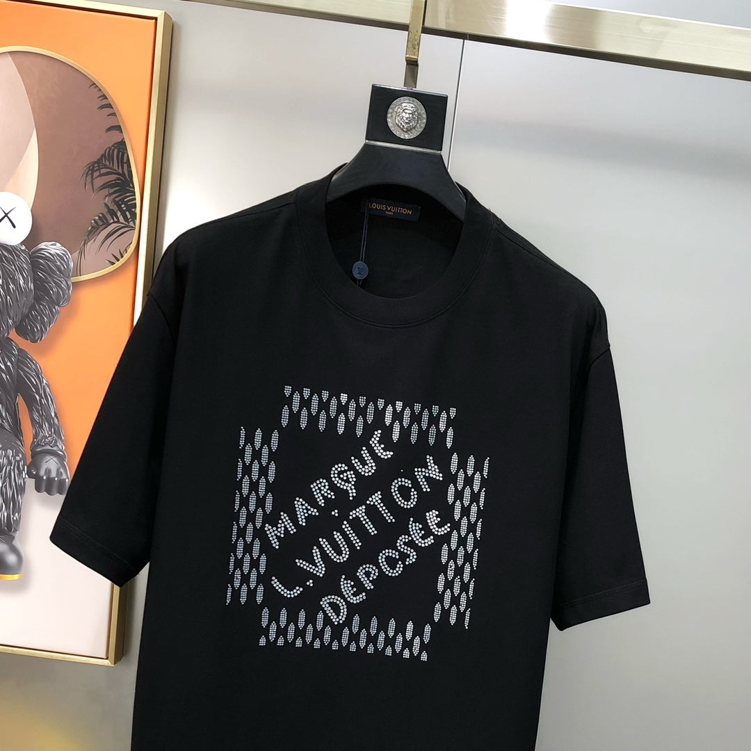LOUIS VUITTON LV BLACK COTTON T-SHIRT 239467