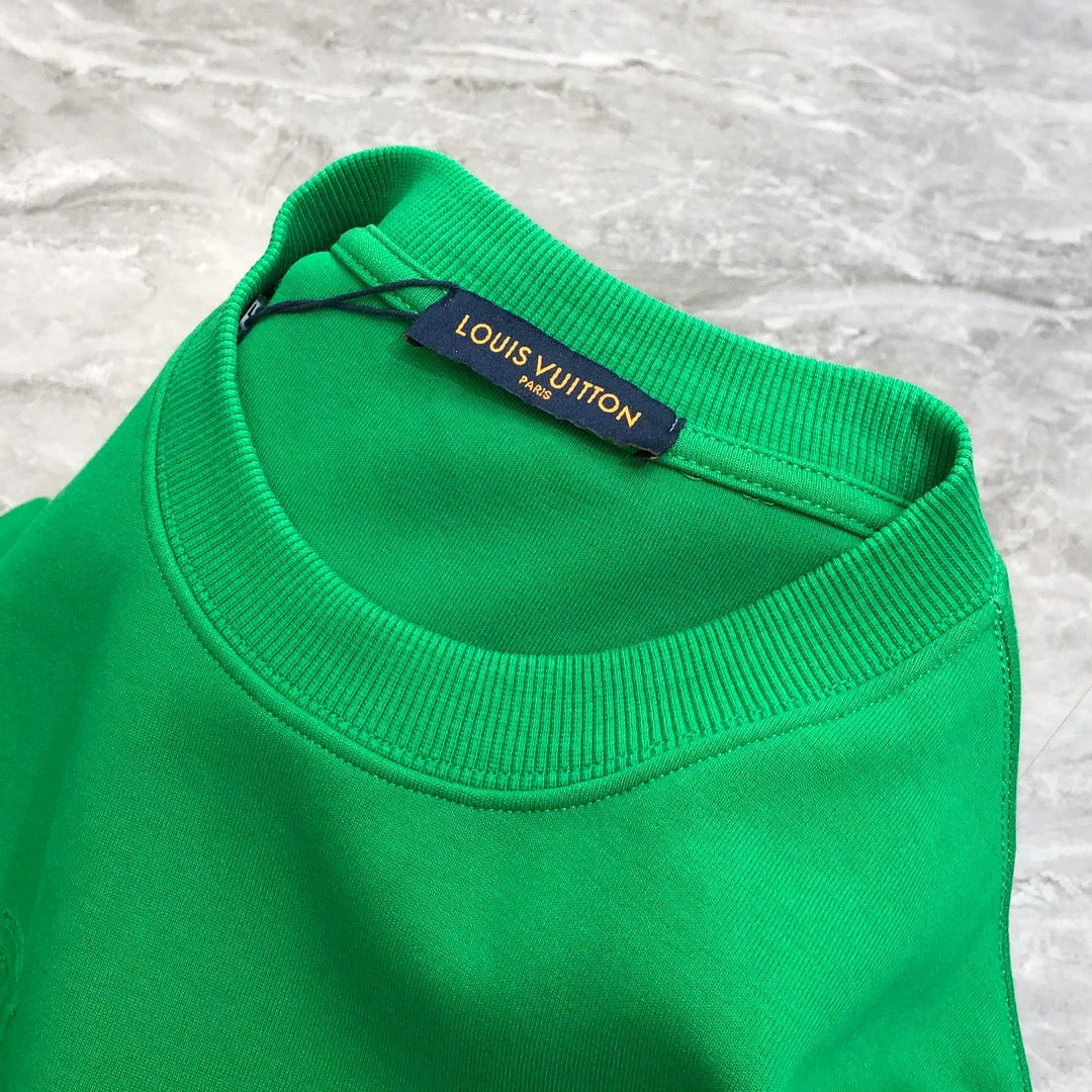 LOUIS VUITTON LV EMERALD GREEN COTTON T-SHIRT 239465