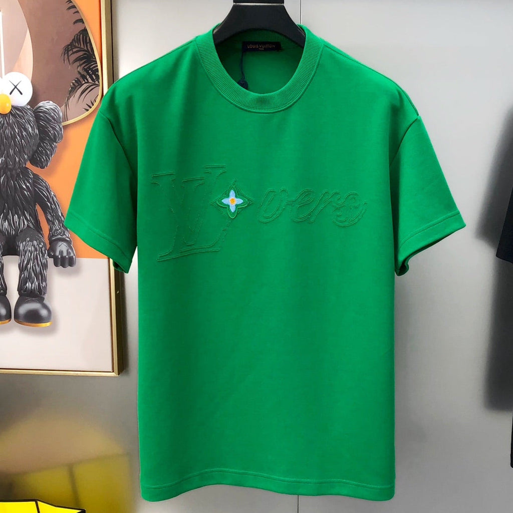 LOUIS VUITTON LV EMERALD GREEN COTTON T-SHIRT 239465