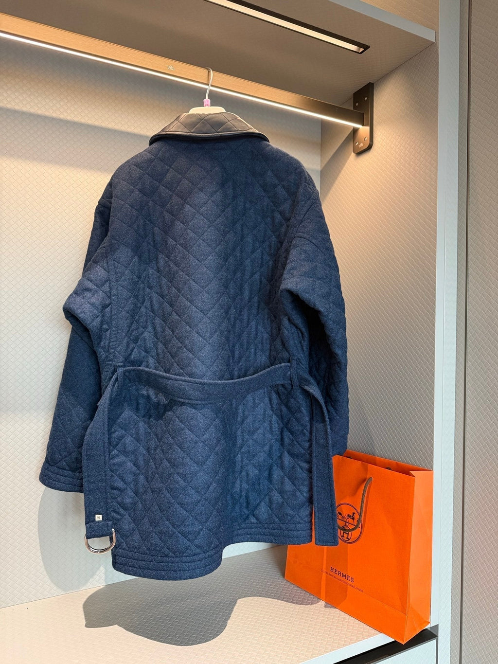 HERMES 25S QUILTED COTTON JACKET 376