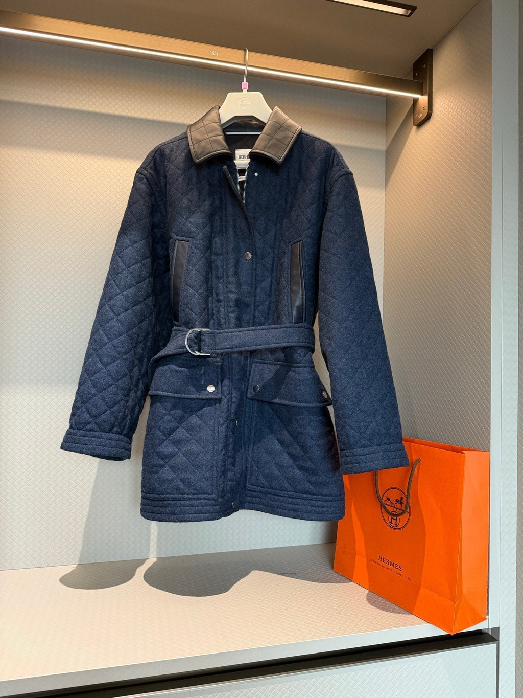 HERMES 25S QUILTED COTTON JACKET 376