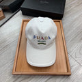 PRADA BASEBALL HAT IN WHITE FABRIC 269984