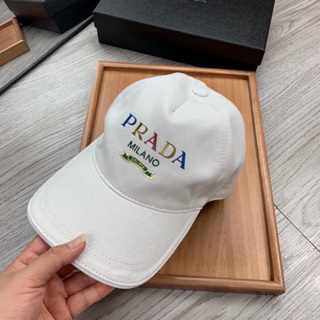 PRADA BASEBALL HAT IN WHITE FABRIC 269984