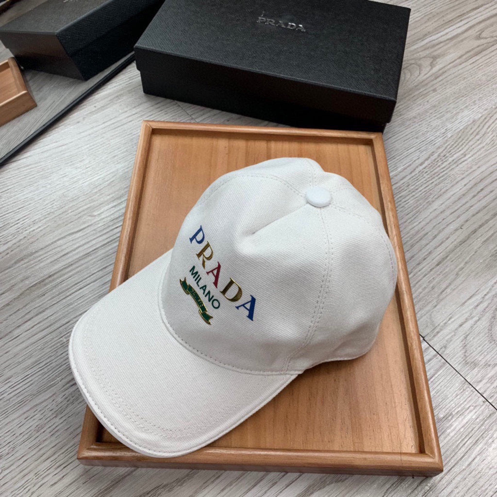 PRADA BASEBALL HAT IN WHITE FABRIC 269984