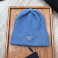 PRADA BEANIE HAT IN DOGGER BLUE WOOL 332396