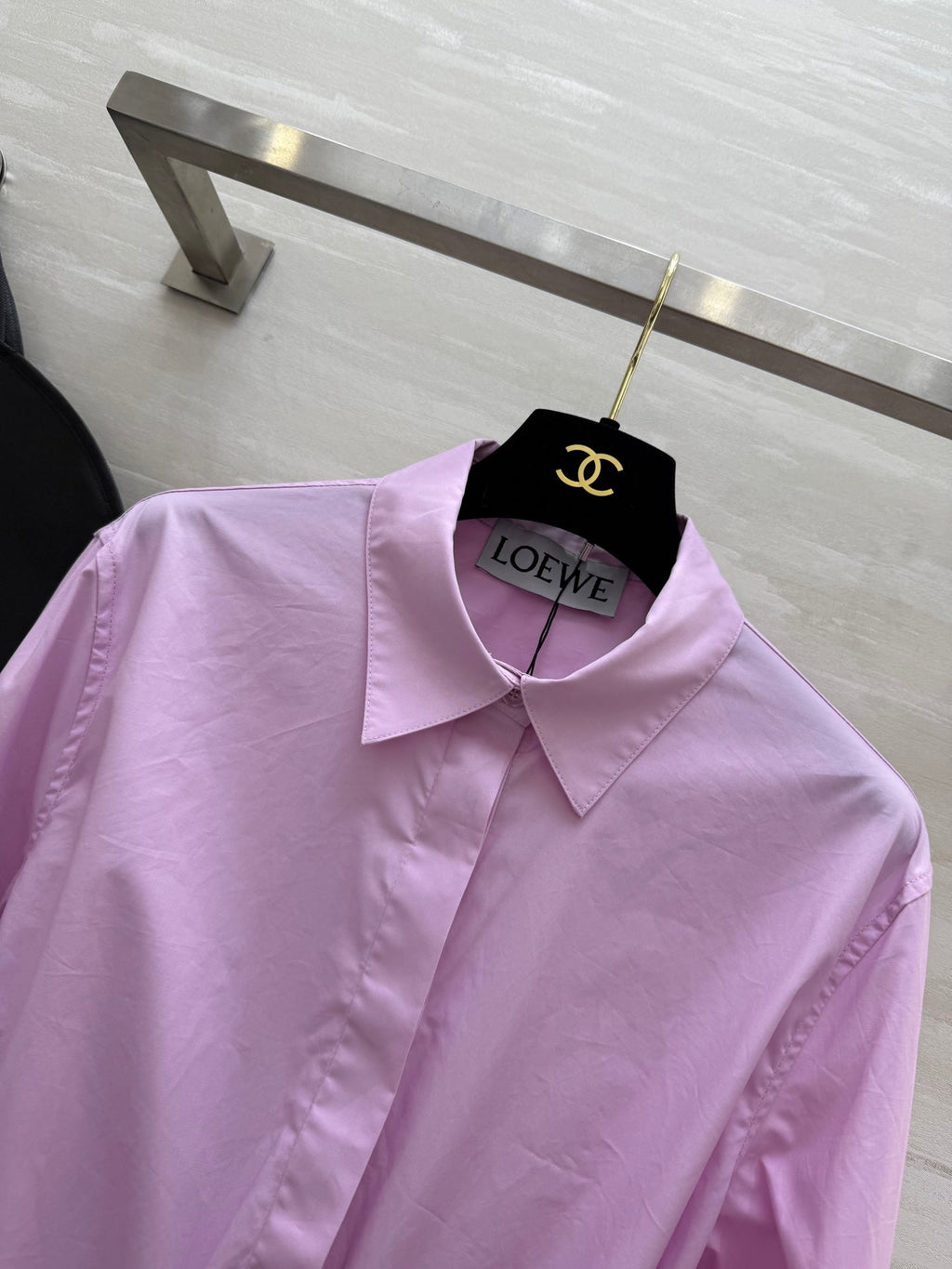 Loewe Shirt Dress Lilac Cotton