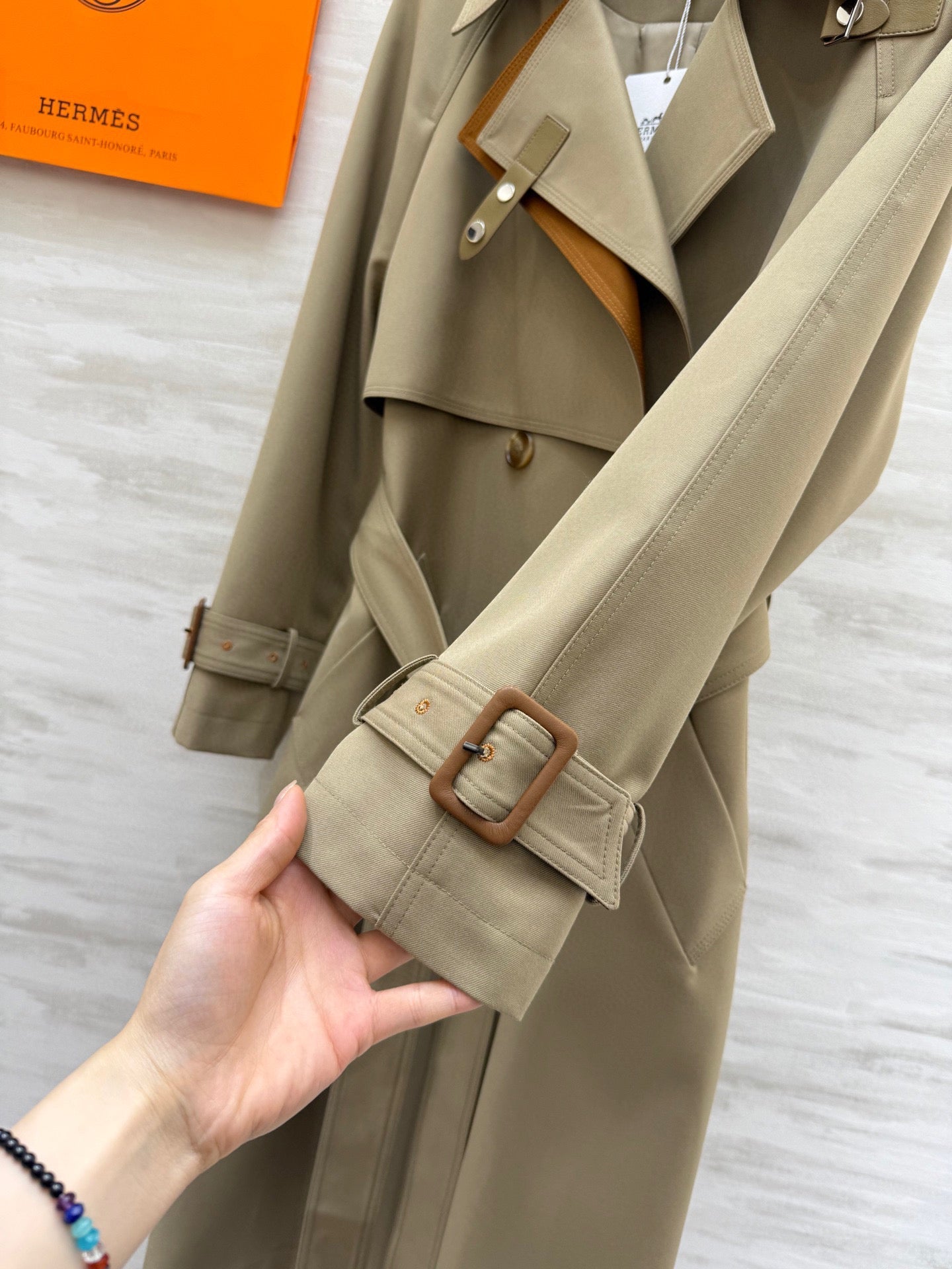 HERMES HERMES 25S LONG WINDBREAKER 527284